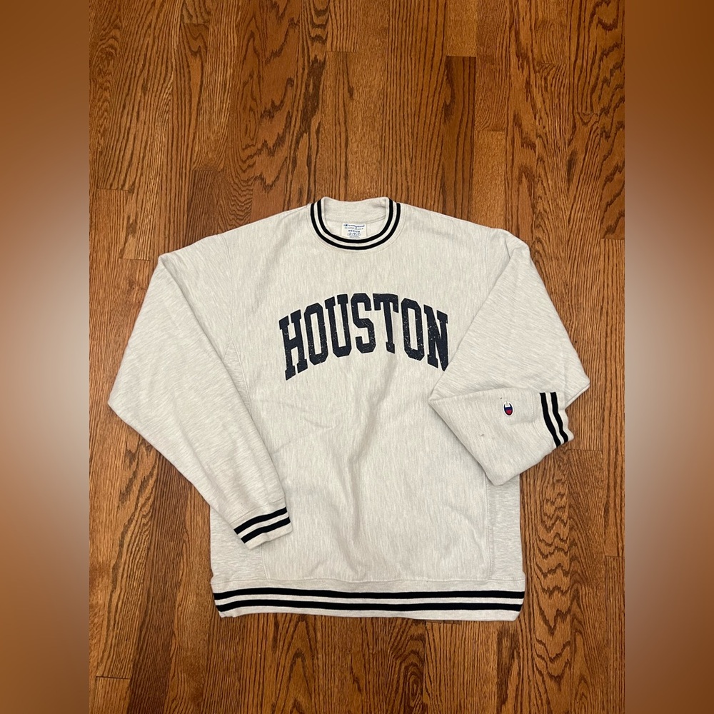 Vtg Houston Cougars Champion Reverse Weave NCAA Sweater Sweatshirt Men Sz Medium